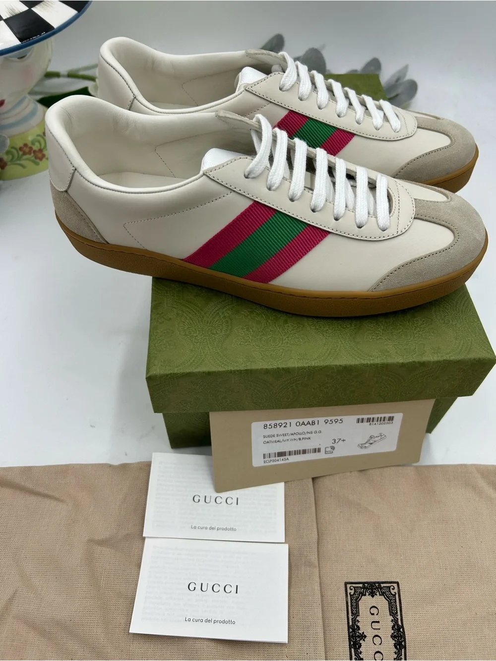 Gucci cream leather
